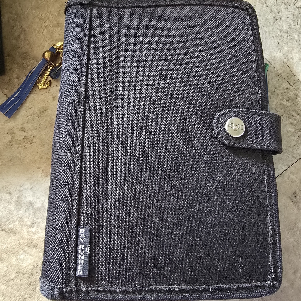 Day Runner Black Canvas Planner